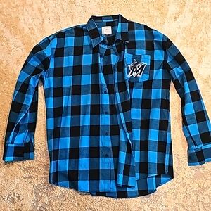 Miami Marlins Casual Dress Shirt